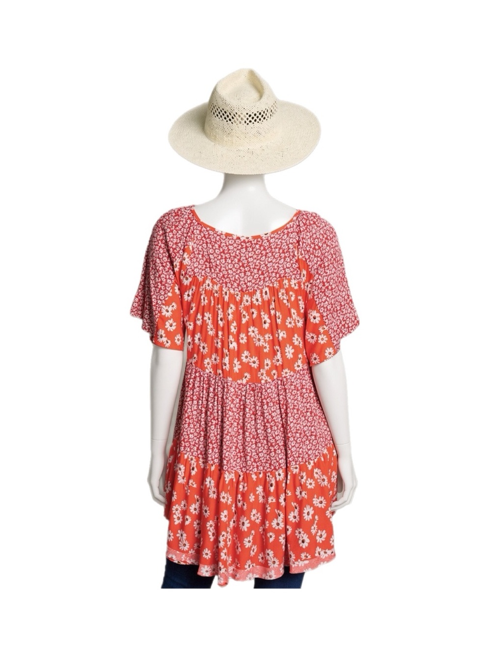 EASEL Floral pockets tunic blouse S M L - Picture 3 of 5